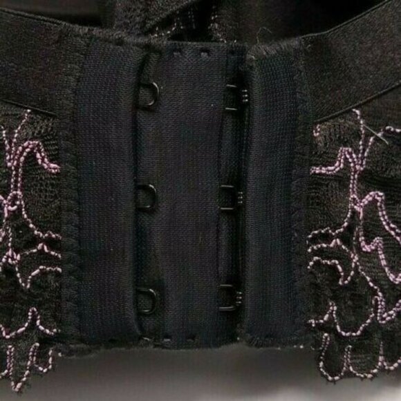 Lane Bryant Cacique Womens Bra Cotton Lace Full Coverage Plus Size 44C Black - Picture 4 of 6